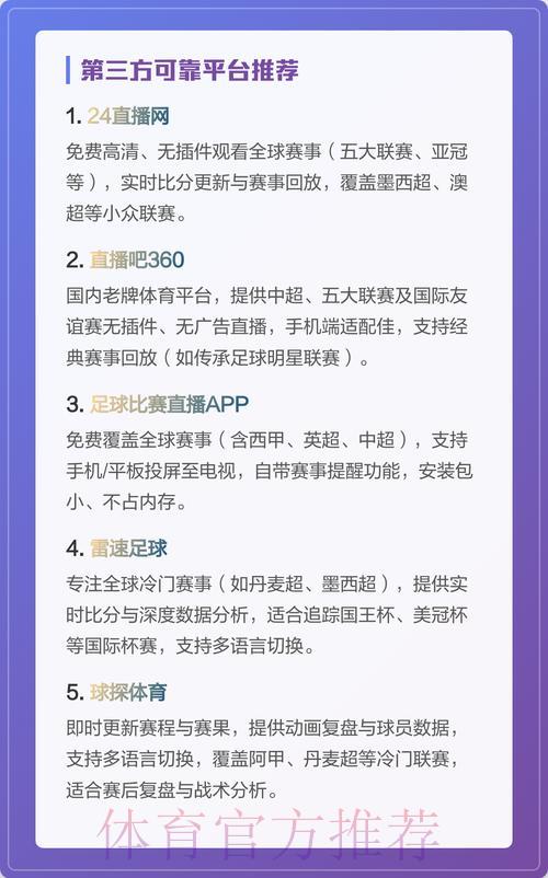 世界杯免费手机直播平台精选推荐